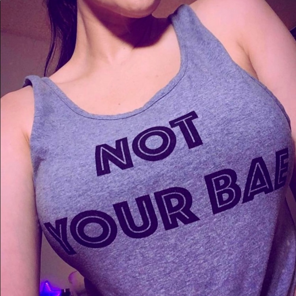 Forever 21 / Love Tribe "Not Your Bae" Bodysuit L
